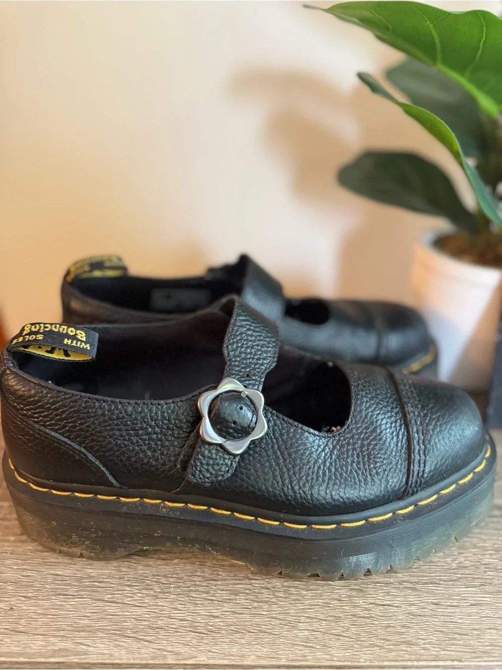 Dr. Martens Black Chunky Platform Mary Jane with Buckle